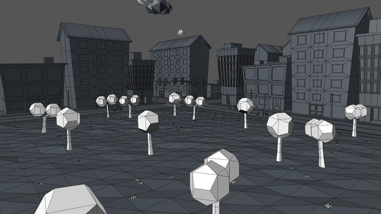 Low Poly City Pack Low-poly 3D model_4