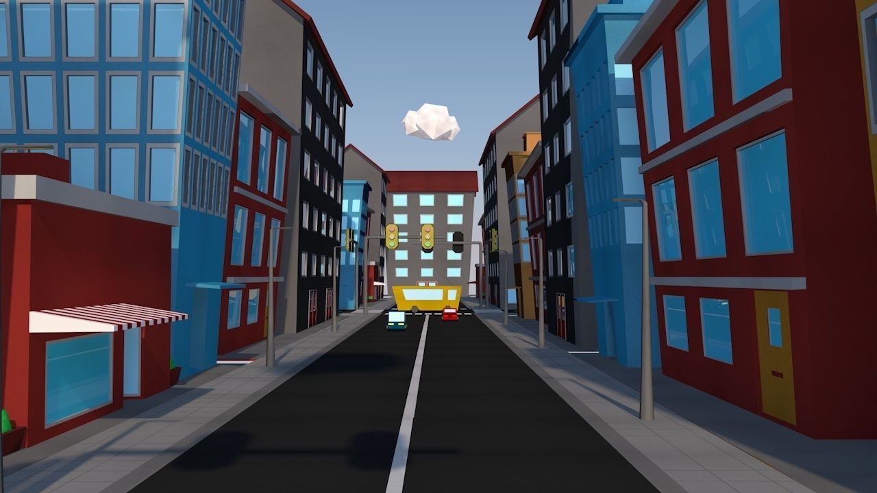 Low Poly City Pack Low-poly 3D model_5