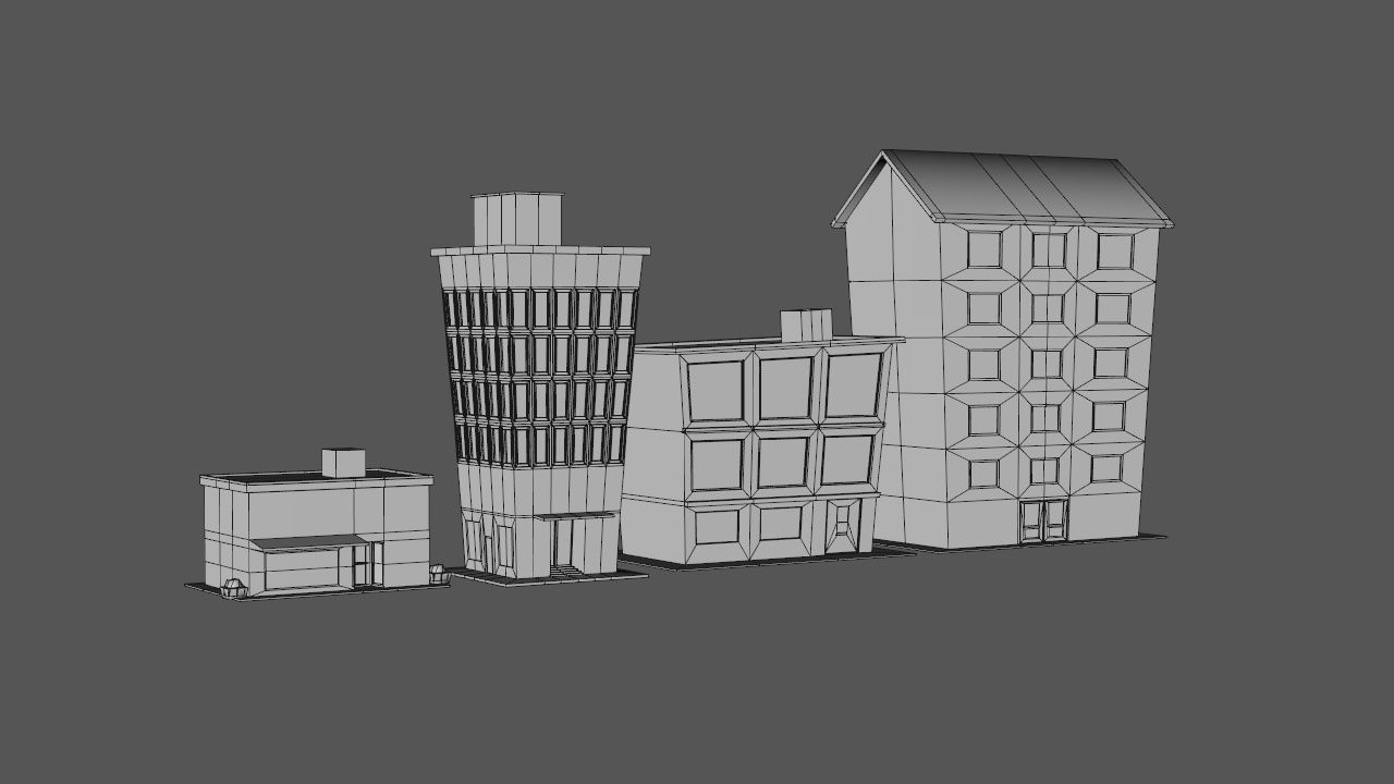 Low Poly City Pack Low-poly 3D model_9