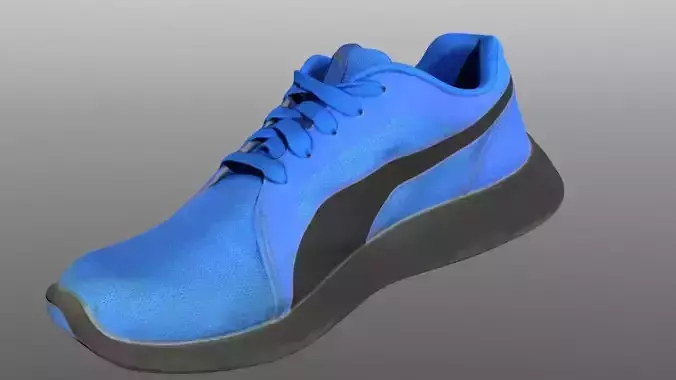 Sneaker 3D model low poly puma running shoe