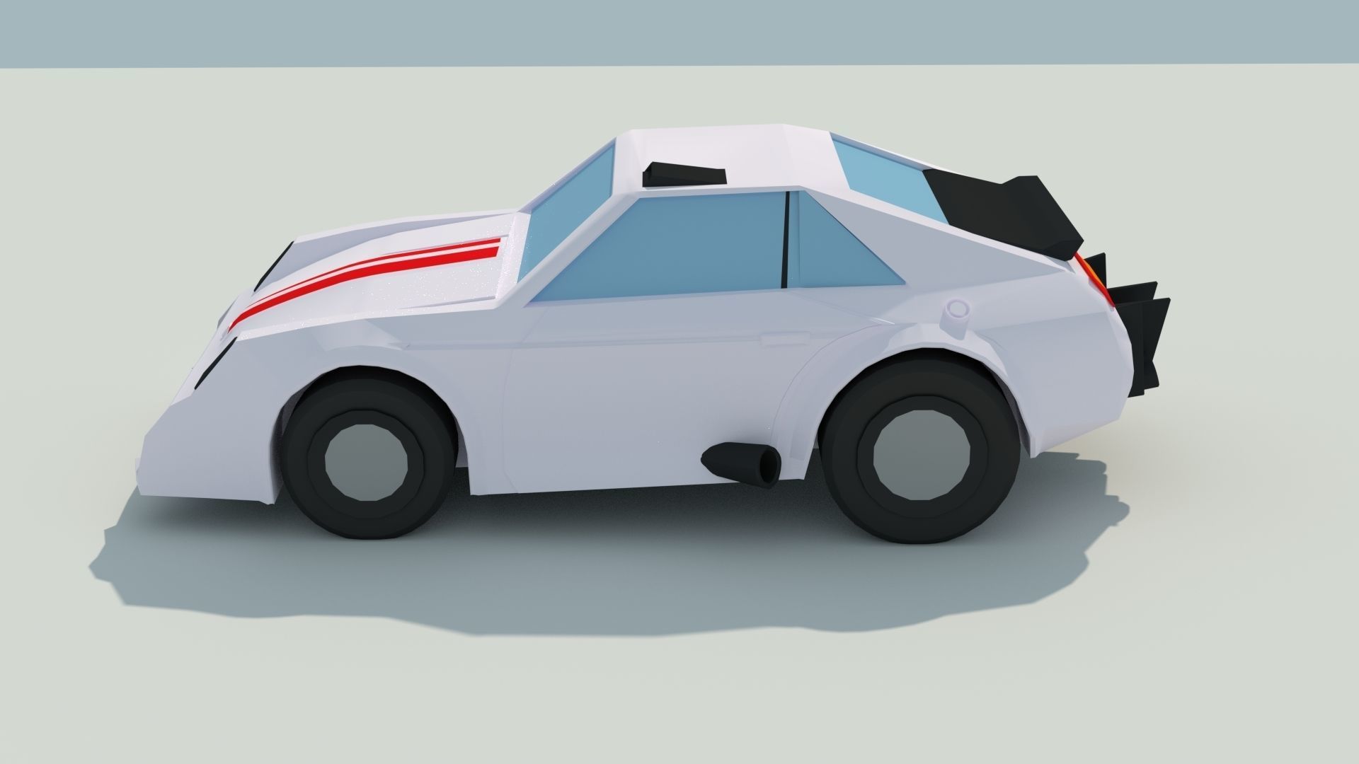 3D Low Poly Car good for game Low-poly 3D model_1