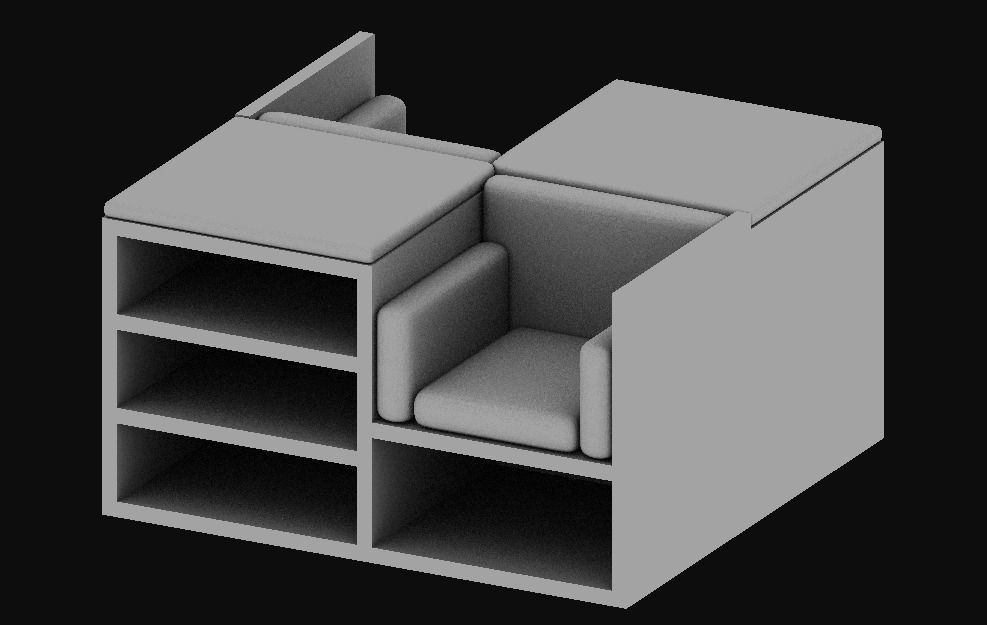 Reading Furniture 3D model_1