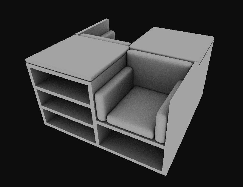 Reading Furniture 3D model_2