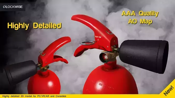 Fire Extinguisher -Game Ready Low-poly 3D model