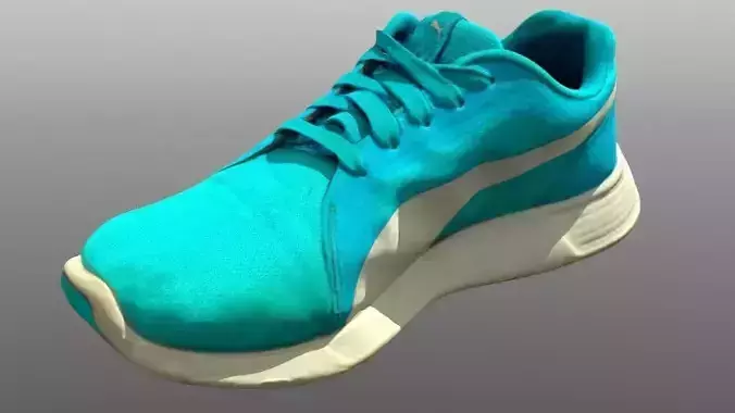 Sneaker 3D model low poly puma running shoe