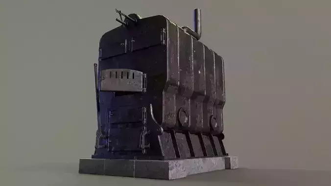 Old boiler Low-poly 3D model