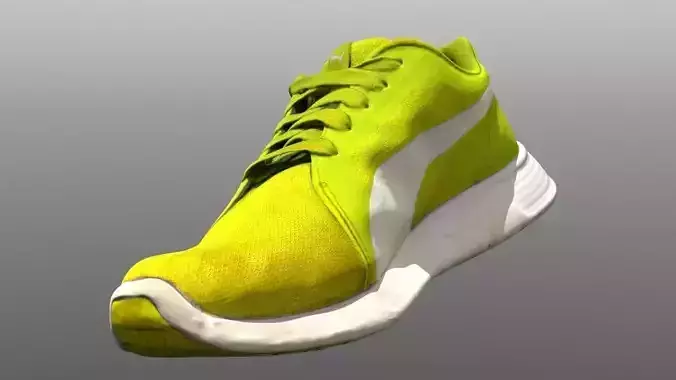 Sneaker 3D model low poly running shoe