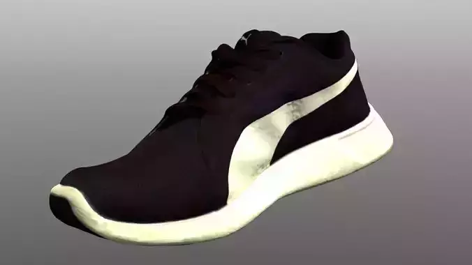 Sneaker 3D model low poly running shoe