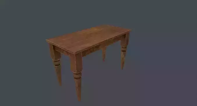 Old wood table 3D model