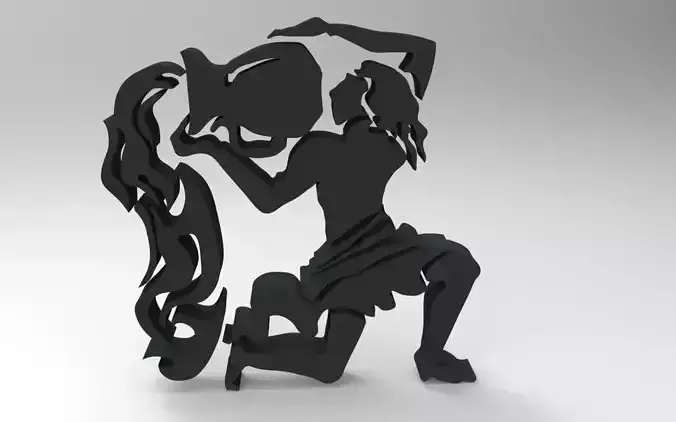 Aquarius scorpio zodiac sign Free 3D print model