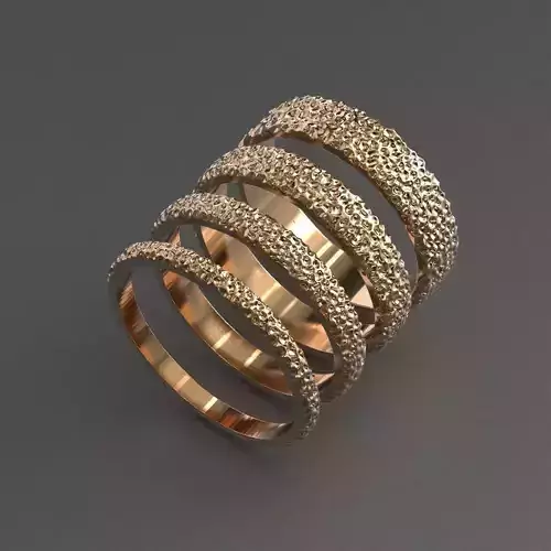 textured silver ring