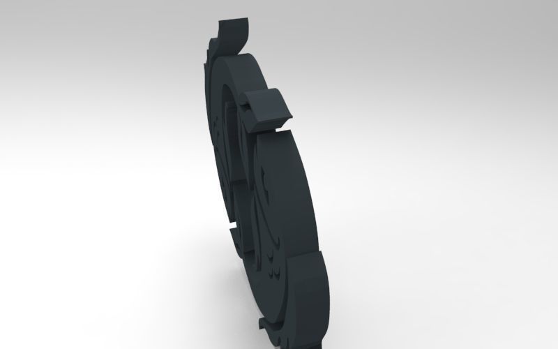 Pisces 3D zodiac symbol with two fish in middle Free 3D print model_96