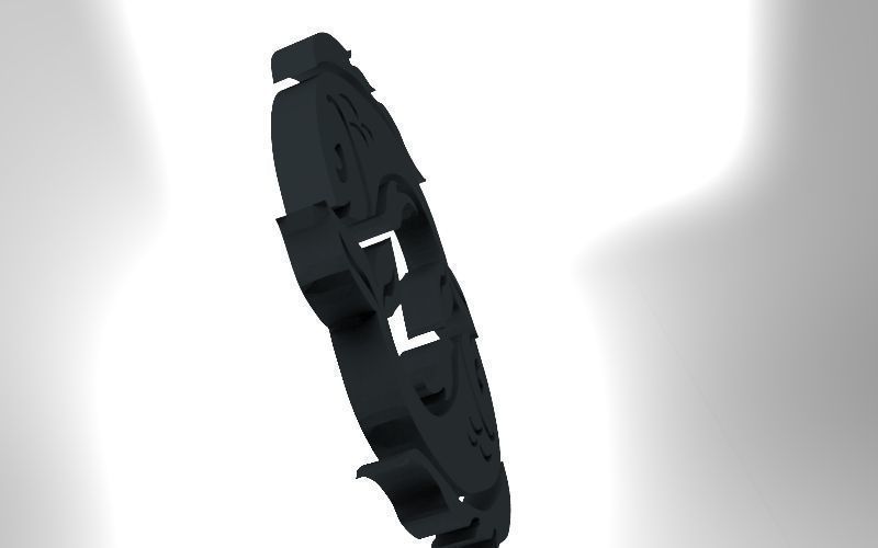 Pisces 3D zodiac symbol with two fish in middle Free 3D print model_32