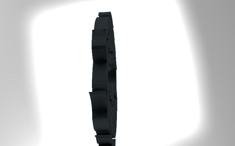 Pisces 3D zodiac symbol with two fish in middle Free 3D print model_7