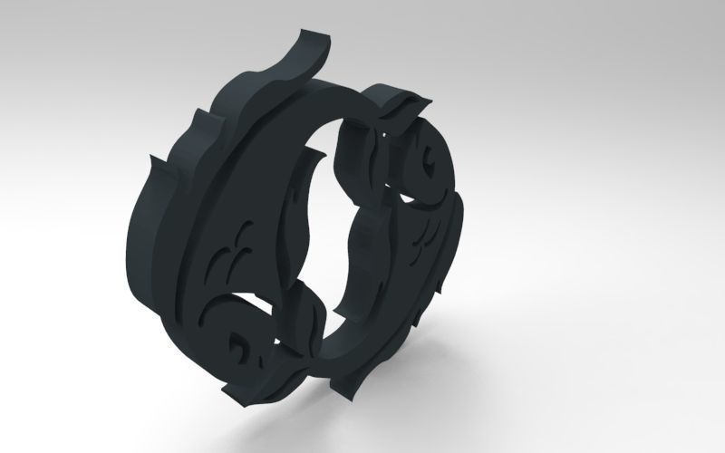 Pisces 3D zodiac symbol with two fish in middle Free 3D print model_107