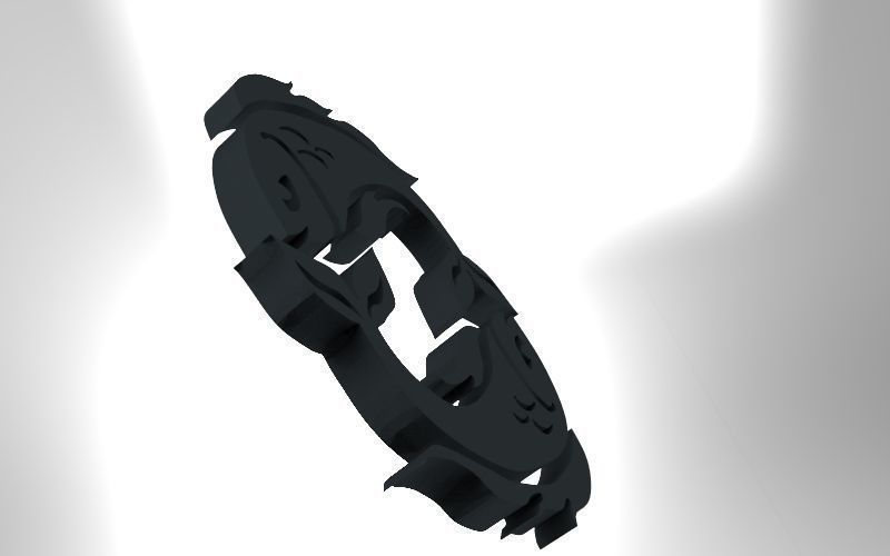 Pisces 3D zodiac symbol with two fish in middle Free 3D print model_34