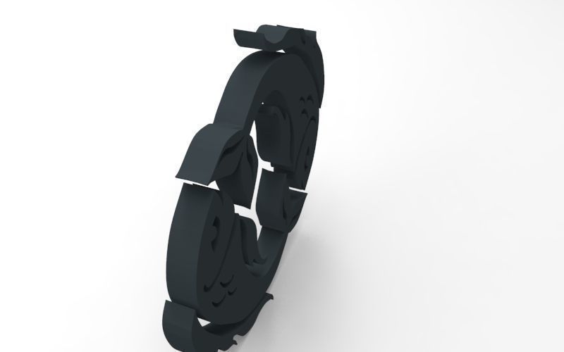 Pisces 3D zodiac symbol with two fish in middle Free 3D print model_115