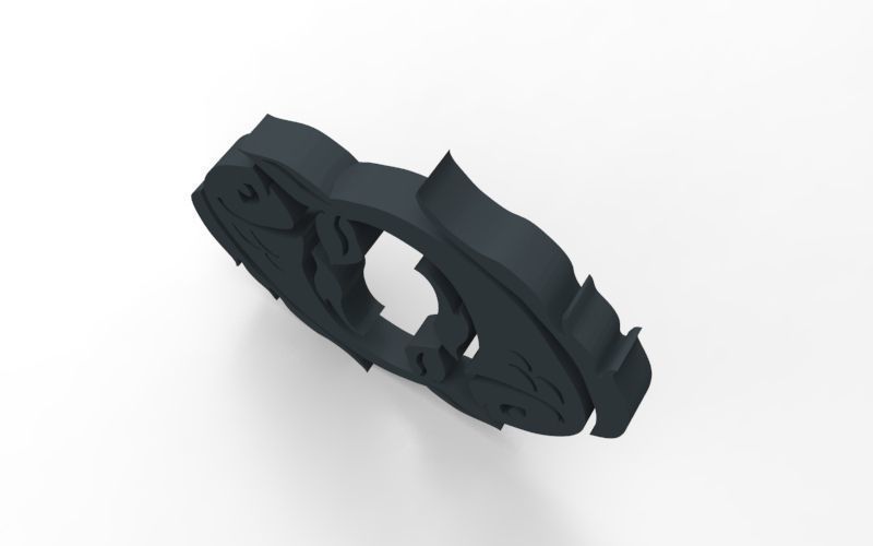 Pisces 3D zodiac symbol with two fish in middle Free 3D print model_135