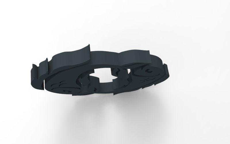 Pisces 3D zodiac symbol with two fish in middle Free 3D print model_145