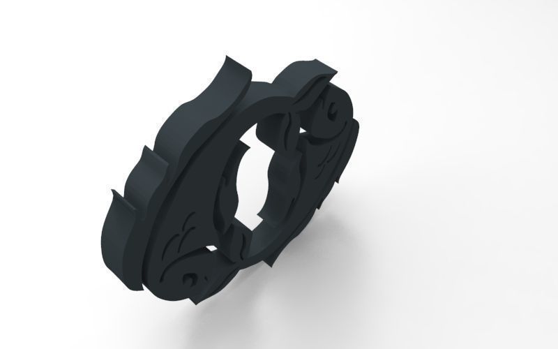 Pisces 3D zodiac symbol with two fish in middle Free 3D print model_127