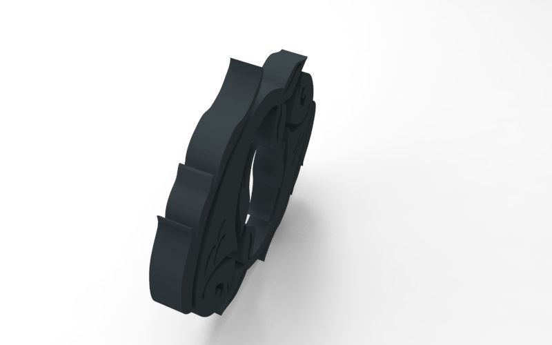 Pisces 3D zodiac symbol with two fish in middle Free 3D print model_124