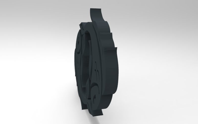 Pisces 3D zodiac symbol with two fish in middle Free 3D print model_105