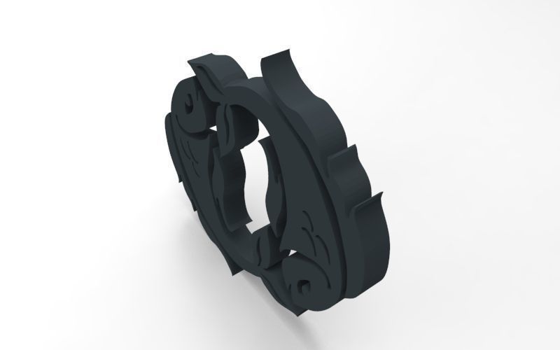 Pisces 3D zodiac symbol with two fish in middle Free 3D print model_121