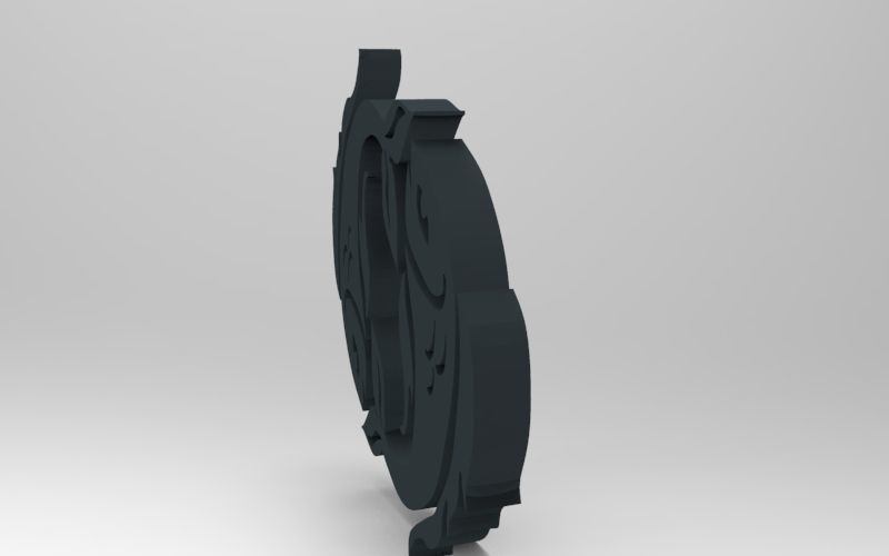 Pisces 3D zodiac symbol with two fish in middle Free 3D print model_77