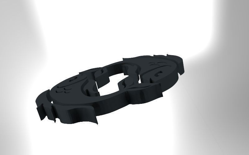 Pisces 3D zodiac symbol with two fish in middle Free 3D print model_25