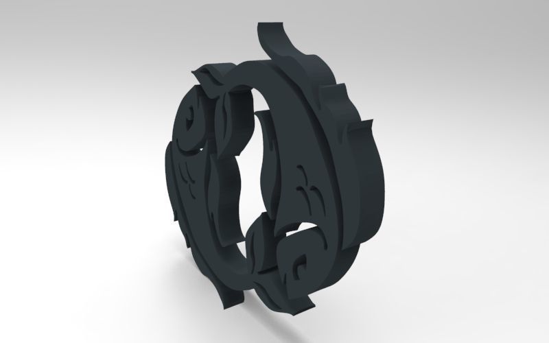 Pisces 3D zodiac symbol with two fish in middle Free 3D print model_103