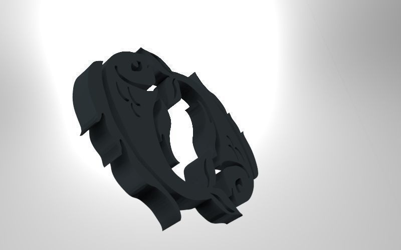 Pisces 3D zodiac symbol with two fish in middle Free 3D print model_42