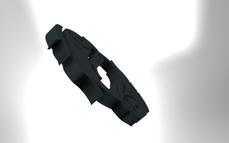 Pisces 3D zodiac symbol with two fish in middle Free 3D print model_22