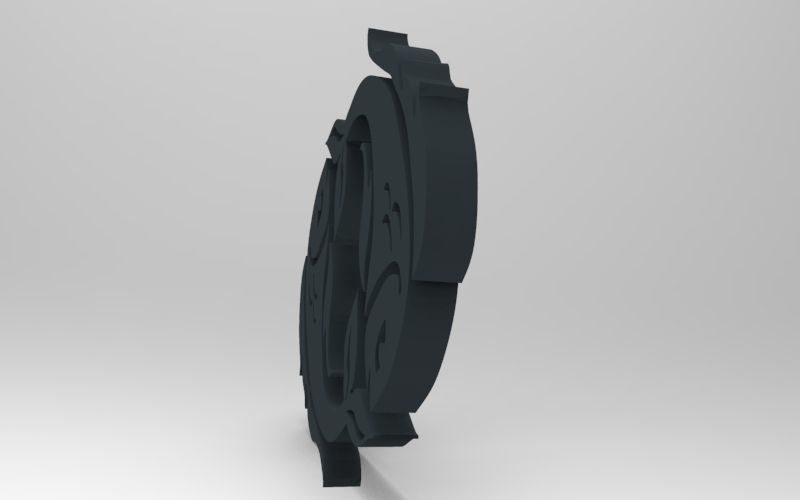 Pisces 3D zodiac symbol with two fish in middle Free 3D print model_78