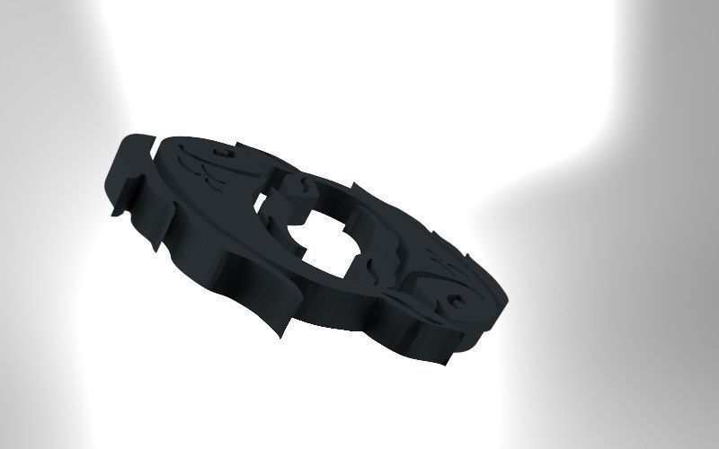 Pisces 3D zodiac symbol with two fish in middle Free 3D print model_24