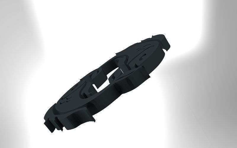 Pisces 3D zodiac symbol with two fish in middle Free 3D print model_33