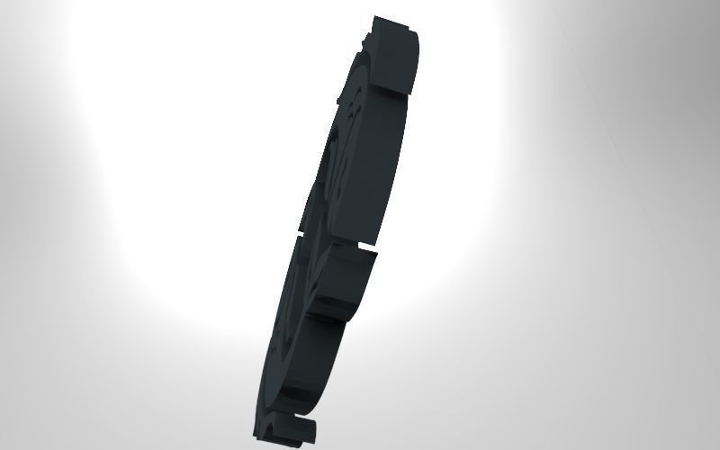 Pisces 3D zodiac symbol with two fish in middle Free 3D print model_48