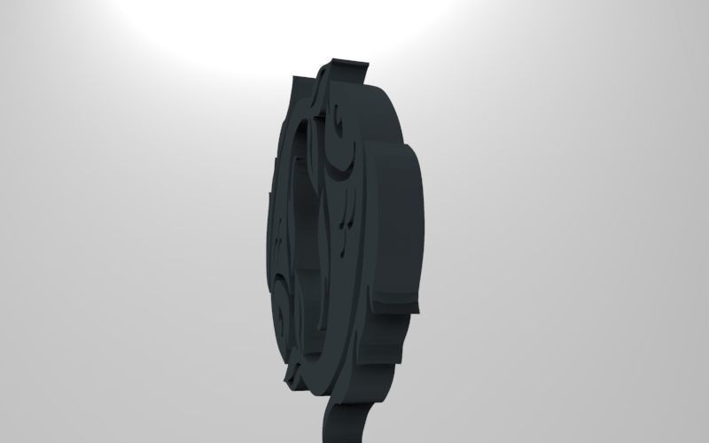 Pisces 3D zodiac symbol with two fish in middle Free 3D print model_58