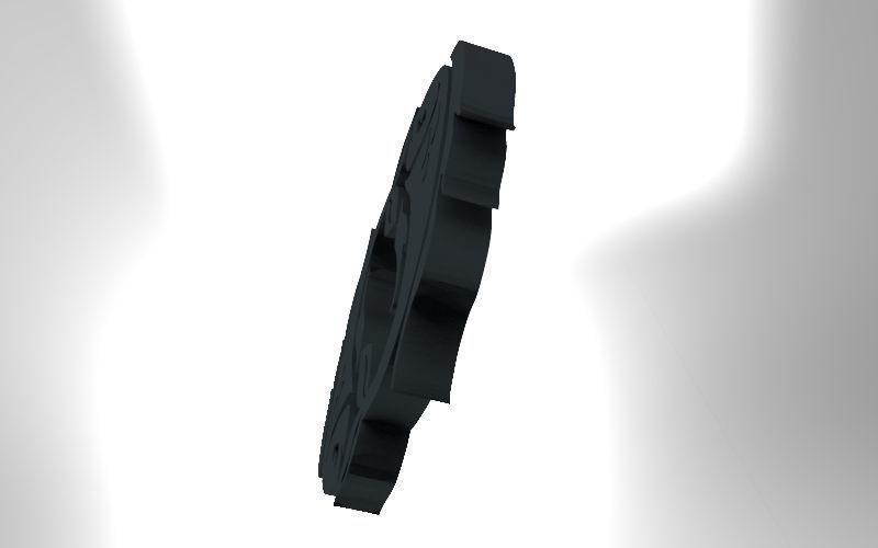 Pisces 3D zodiac symbol with two fish in middle Free 3D print model_17