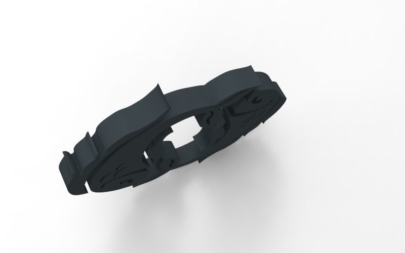 Pisces 3D zodiac symbol with two fish in middle Free 3D print model_153