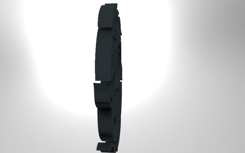 Pisces 3D zodiac symbol with two fish in middle Free 3D print model_49