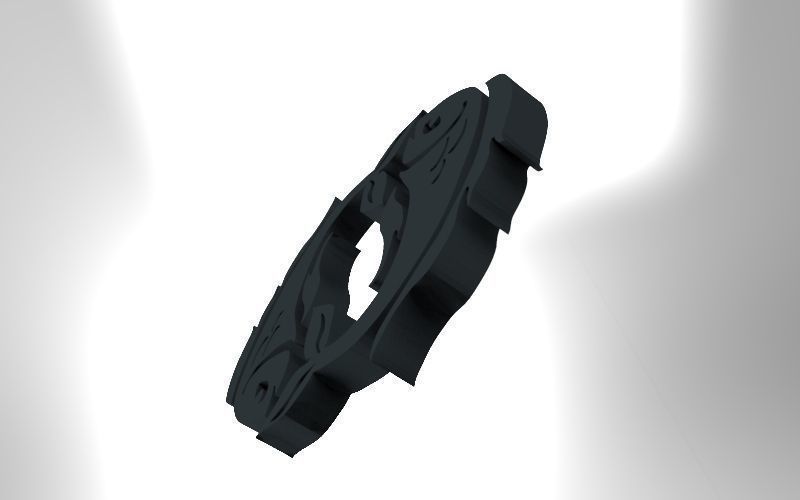 Pisces 3D zodiac symbol with two fish in middle Free 3D print model_27