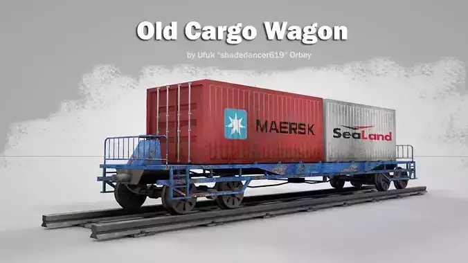 Old Cargo Wagon 3D model