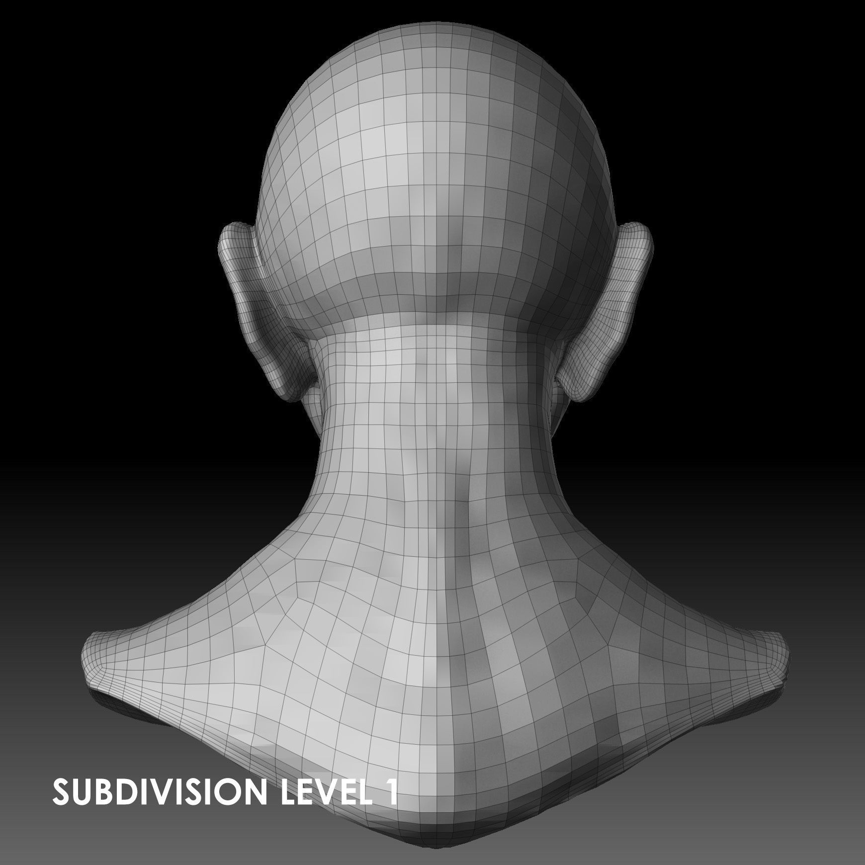 Realistic Old Man Head 3D Sculpt Low-poly 3D model_22