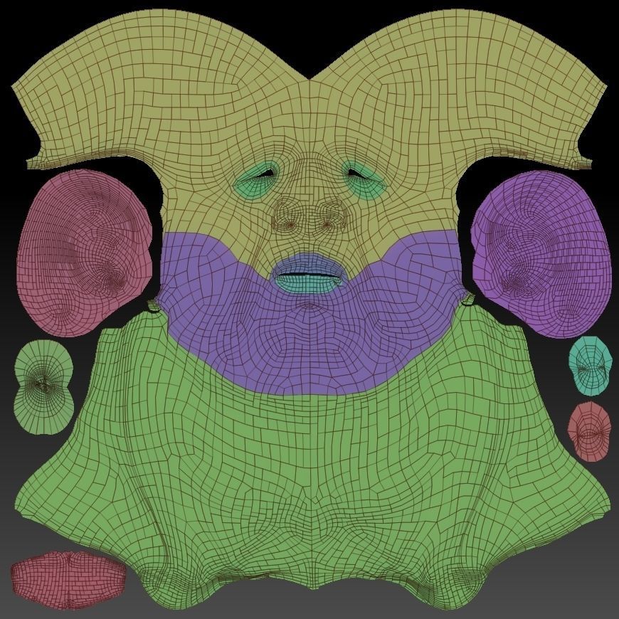 Realistic Old Man Head 3D Sculpt Low-poly 3D model_35