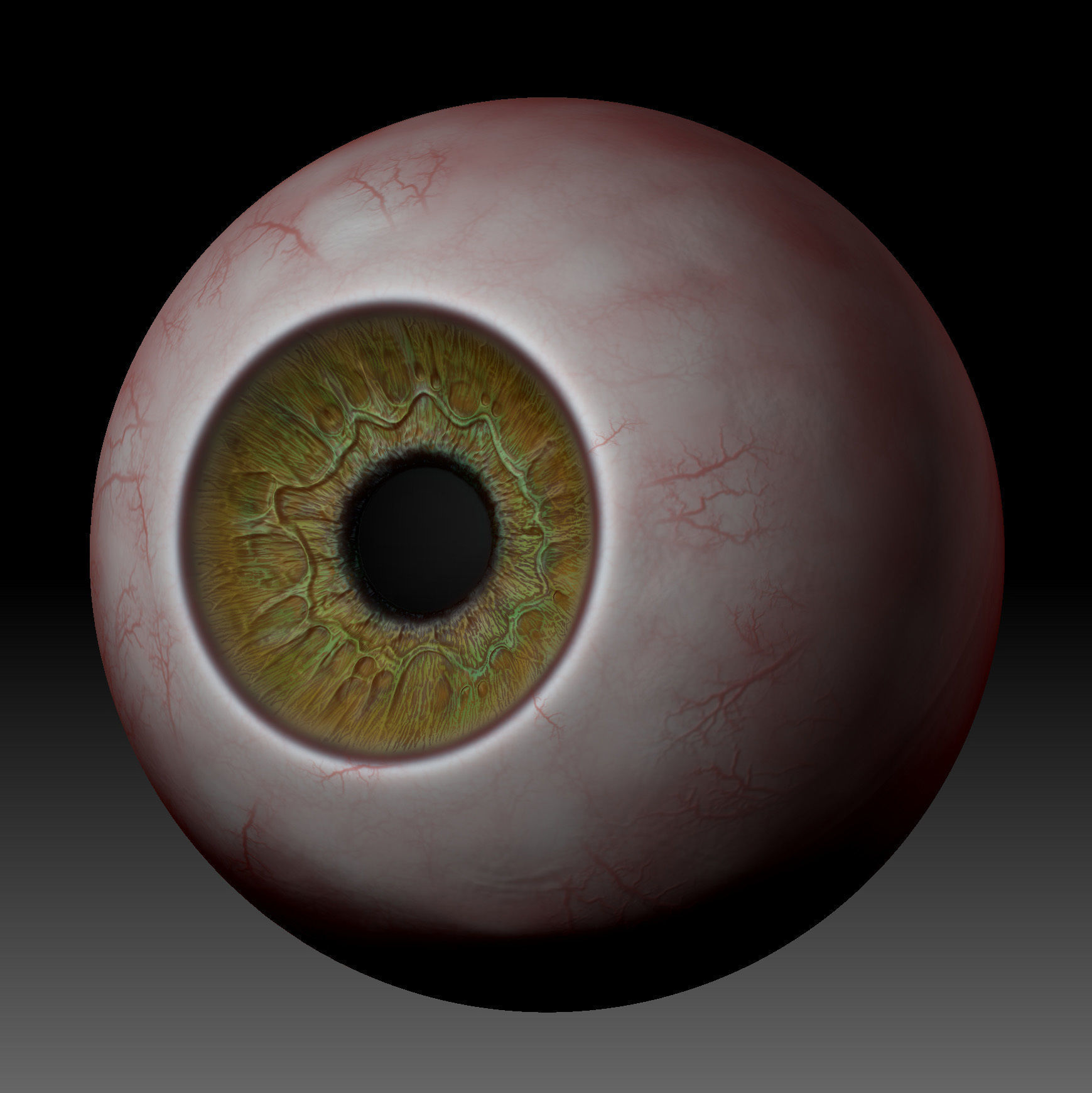 Realistic Old Man Head 3D Sculpt Low-poly 3D model_11