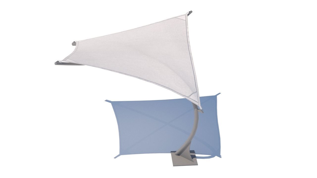 pergola shade sails Low-poly 3D model_18