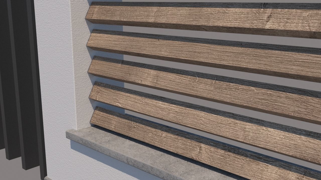 modern fence collection Low-poly 3D model_33