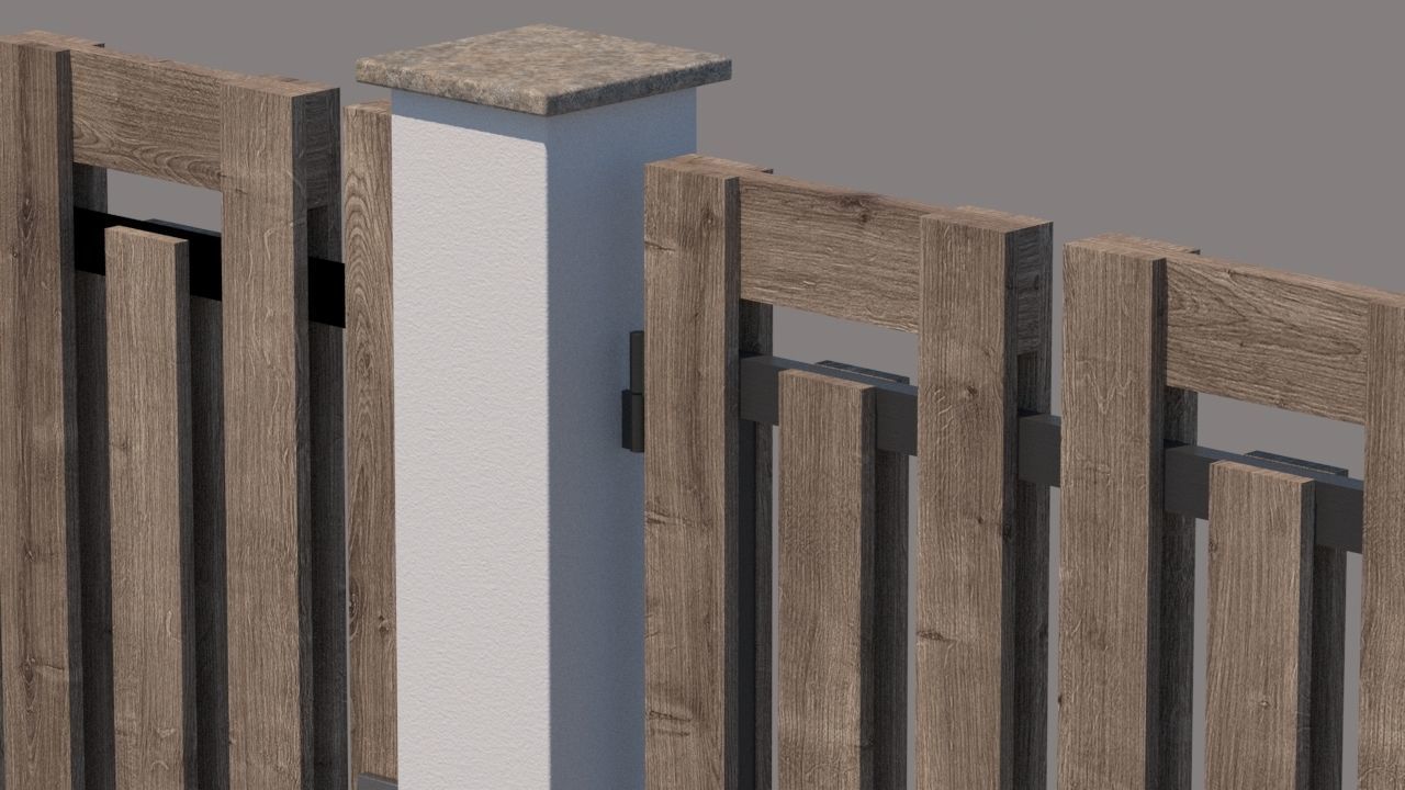 modern fence collection Low-poly 3D model_39