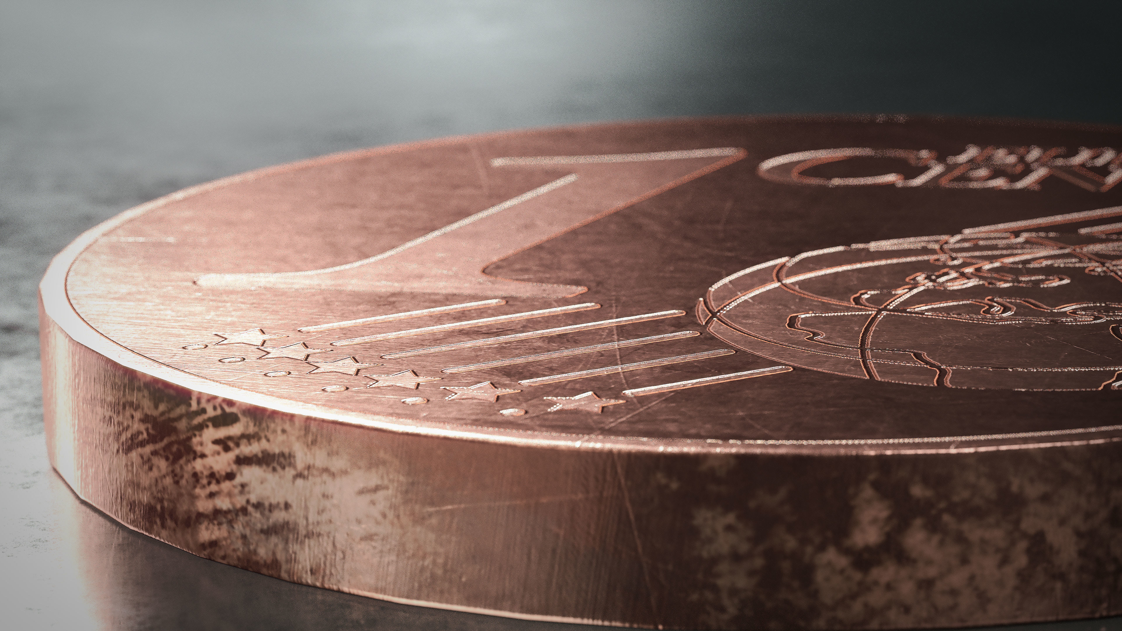 Realistic 1 Cent - Euro - Low poly 3D model Low-poly 3D model_7