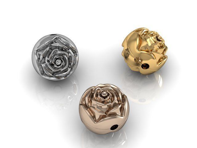 rose bead 3D print model_1